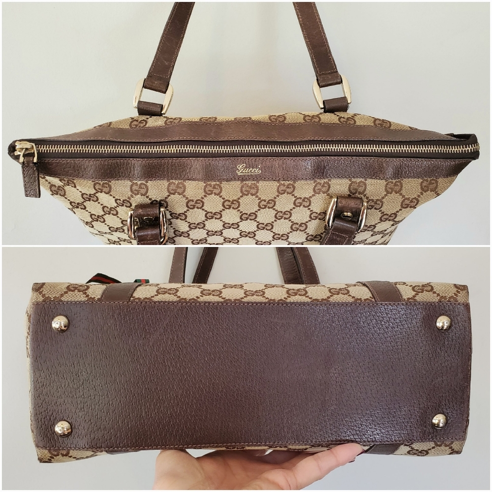 Authentic GUCCI Monogram Canvas GG Tote - Picture 8 of 11